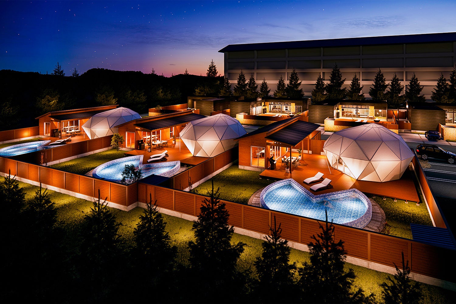 ドッグヴィラ富士河口湖 客室温泉 プール