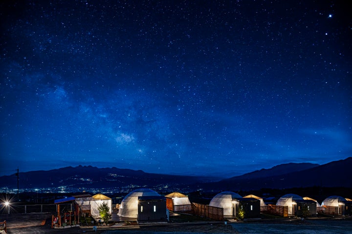 GLAMPING HILLS AKAGI 夜景 星空