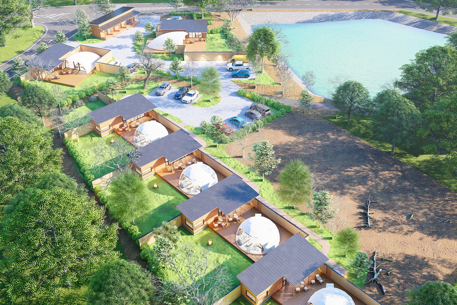 リトリートグランピング千葉亀山 湖畔 露天風呂