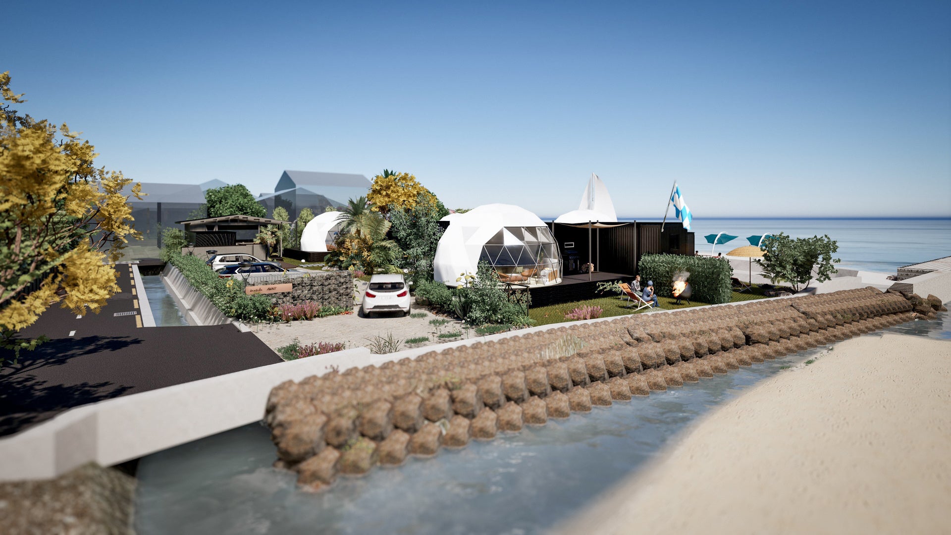 シーサイドグランピング淡路 プライベートビーチ