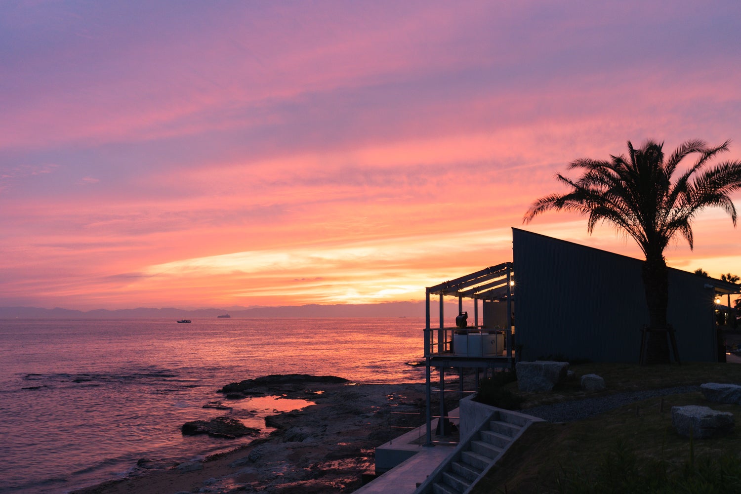 WOOD DESIGN PARK NOMA 夕日