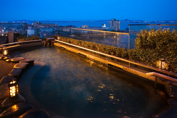 おごと温泉 湯元館 展望露天風呂 月心の湯
