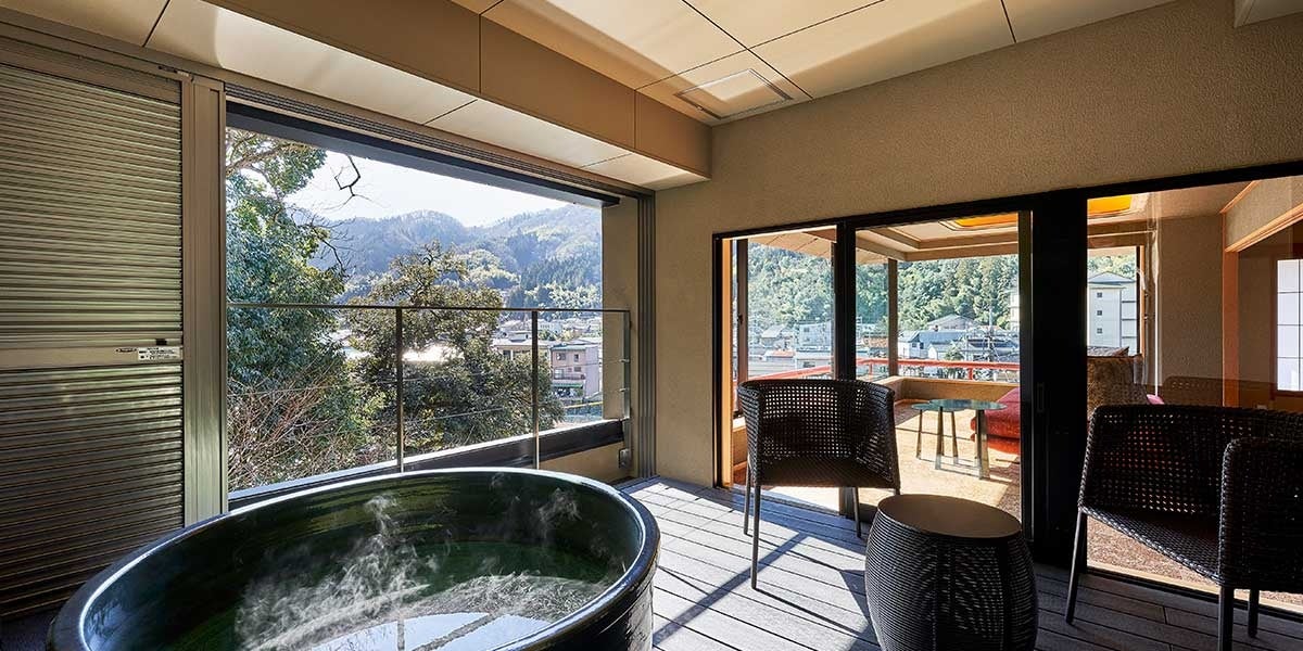 三朝薬師の湯 万翆楼 庭園露天風呂