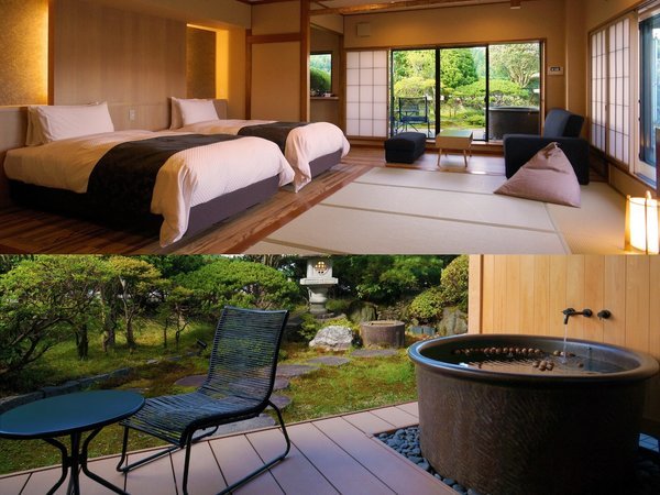 月岡温泉 摩周 露天風呂付き客室